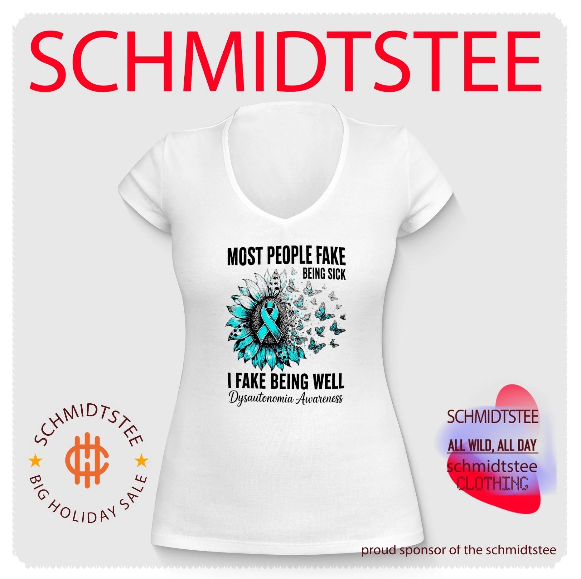 Most people fake being sick I fake being well Dysautonomia Awareness Ribbon shirt