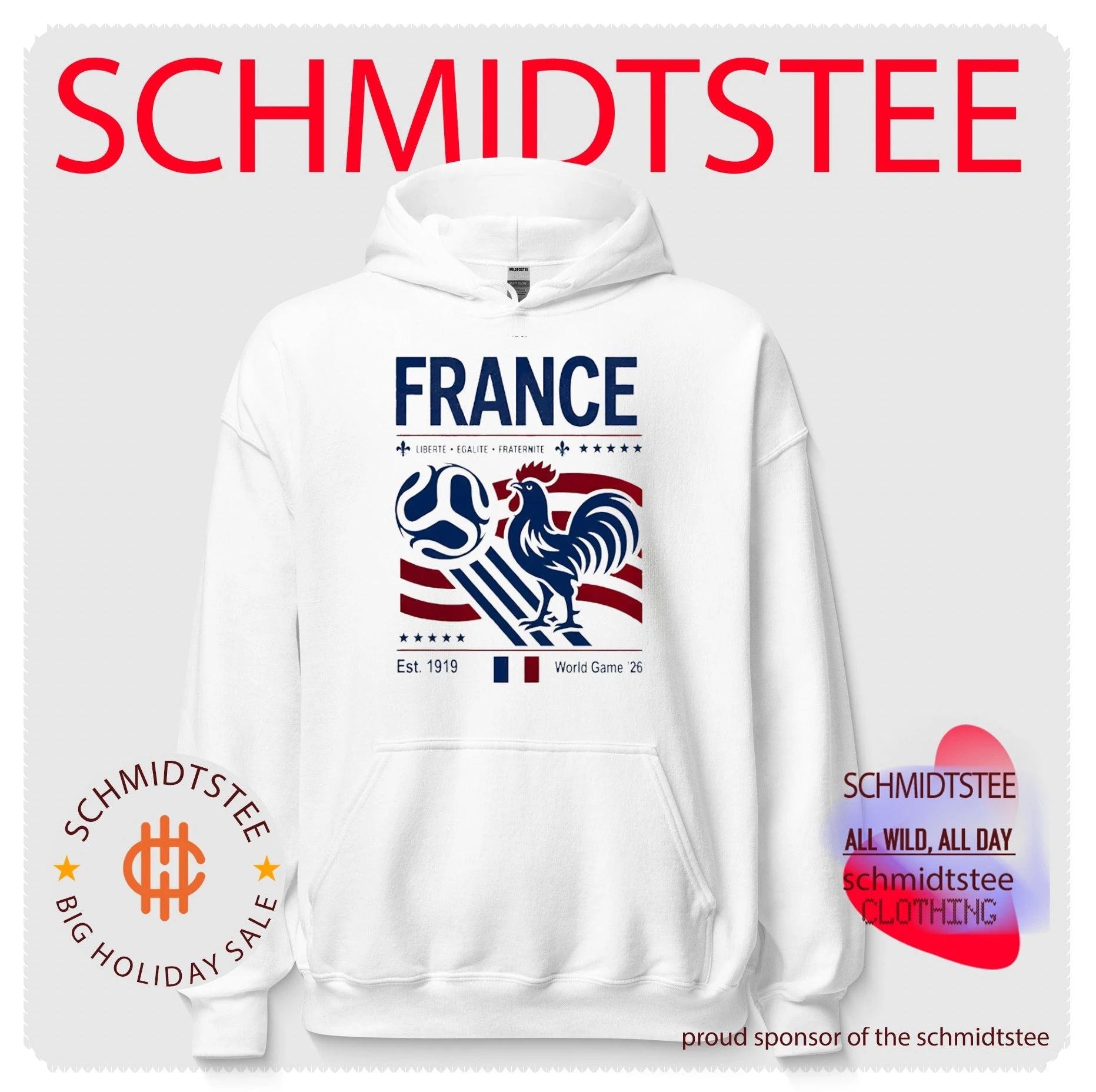 France Soccer Liberté Egalité Fraternité Est 1919 World Game 26 shirt
