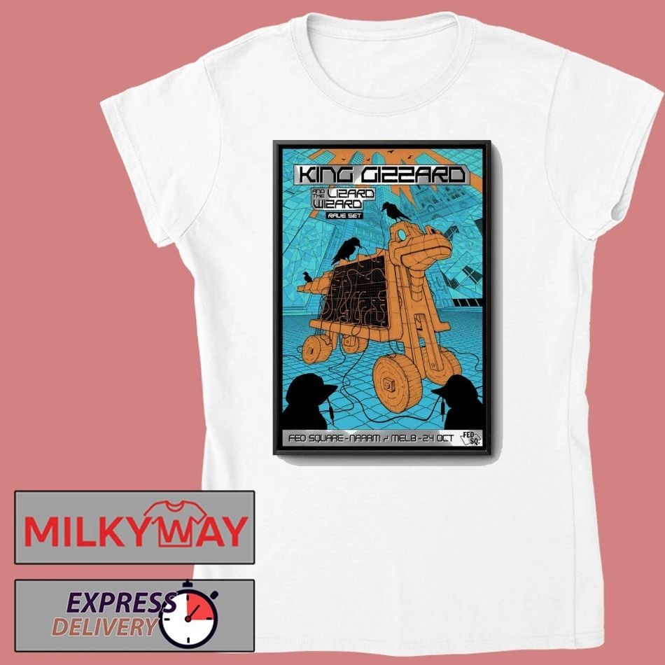 King Gizzard And The Lizard Wizard Oct 24 2025 Fed Square Main Stage in Melbourne, Australia Poster shirt
