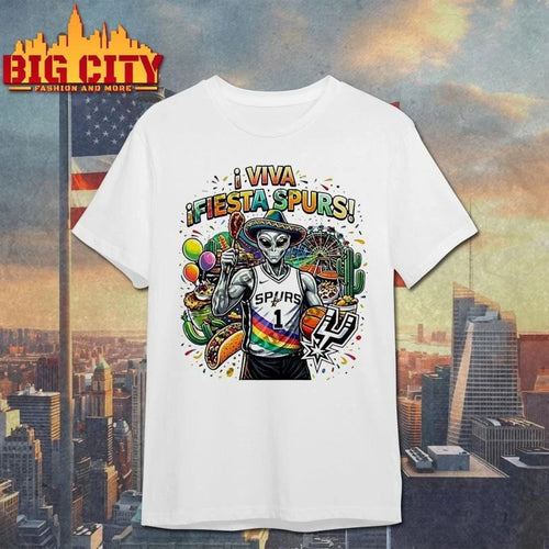 Alien Victor Wembanyama Fiesta San Antonio Spurs Basketball Mexico Viva Fiesta Spurs Shirt