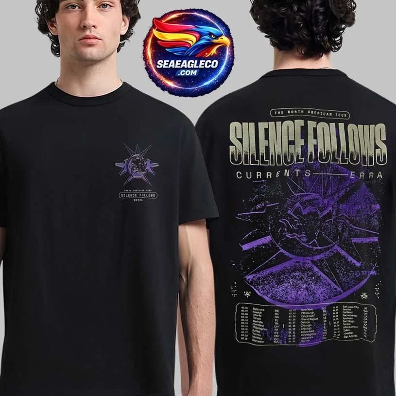 Erra Silence Follows North American Tour 2026 Pink Star With Dates Back Two Sided Shirt