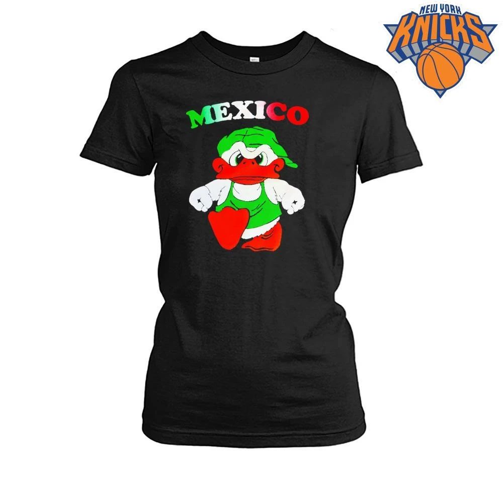 Mexico Angry Duck Green Hat Streetwear Cartoon Mascot Shirt