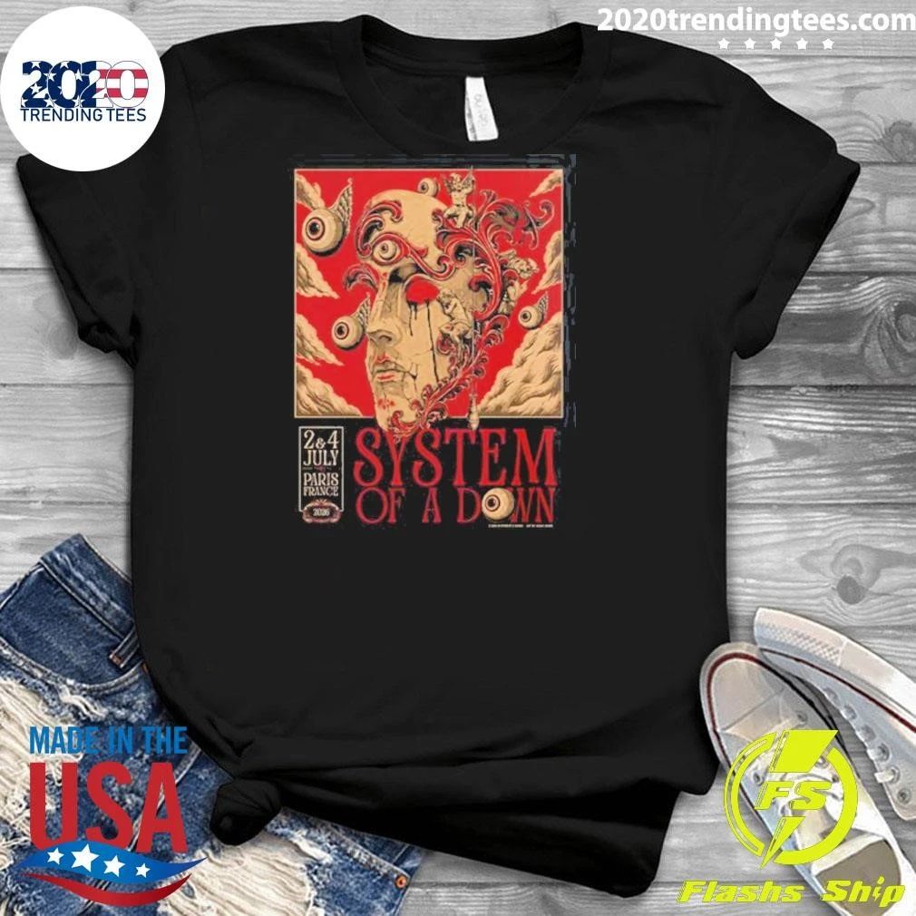 System Of A Down Paris France 2026 Stade de France Pop Up On 2 And 4 July 2026 Shirt