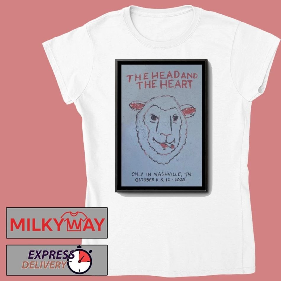 Poster The Head And The Heart Show in Nashville, TN 10.11.2025 shirt