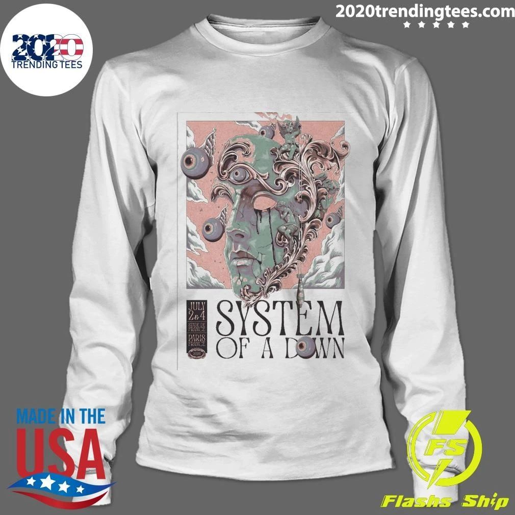 System Of A Down Paris France July 2-4, 2026 Tee Shirt