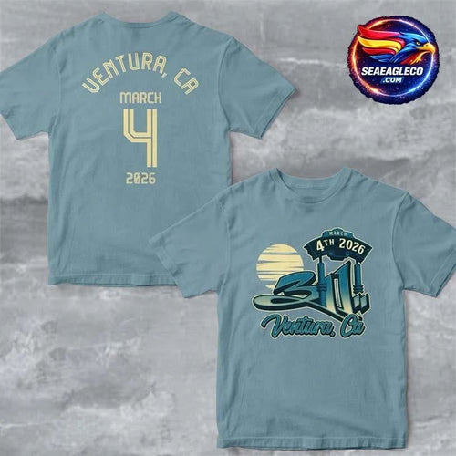 311 Band Ventura California 2026 Event Merch Tee At The Majestic Ventura Theatre On March 4 2026 Two Sided Shirt