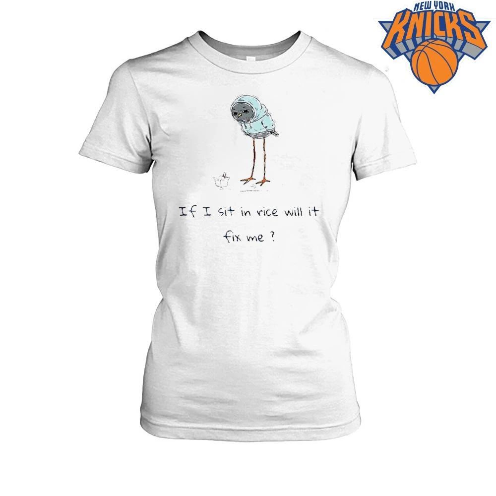 If I Sit in Rice Will It Fix Me Bird Meme shirt