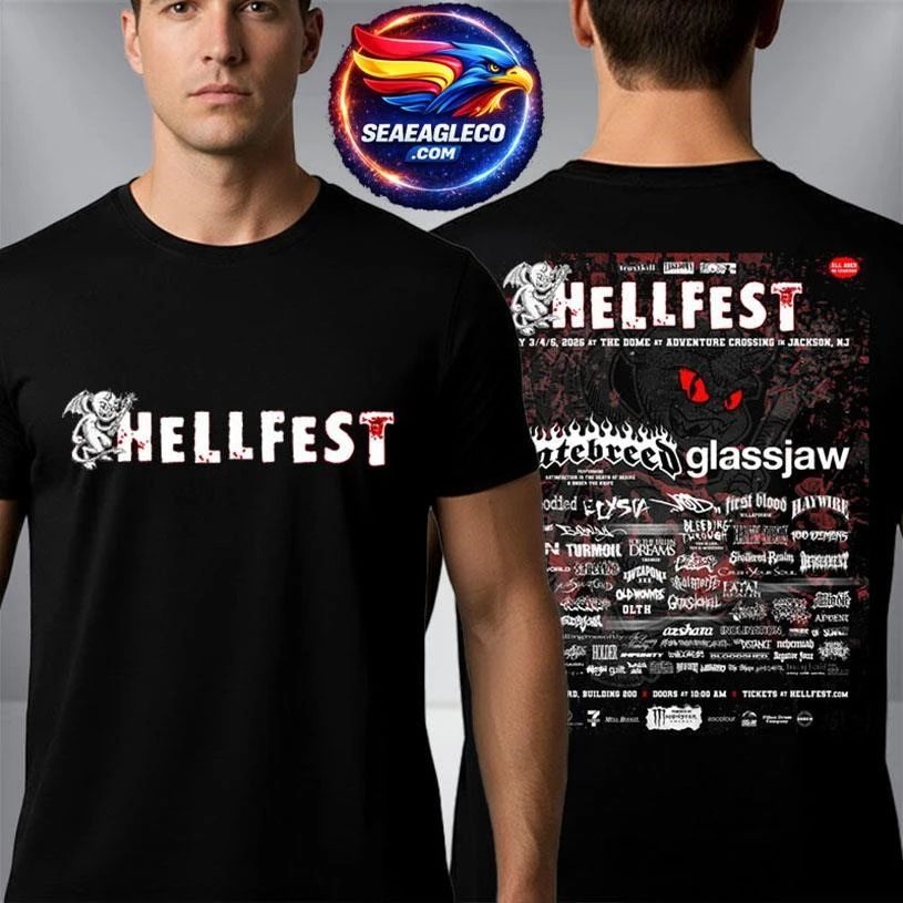 Hellfest Hardcore Festival 2026 Line Up Poster Two Sided Shirt
