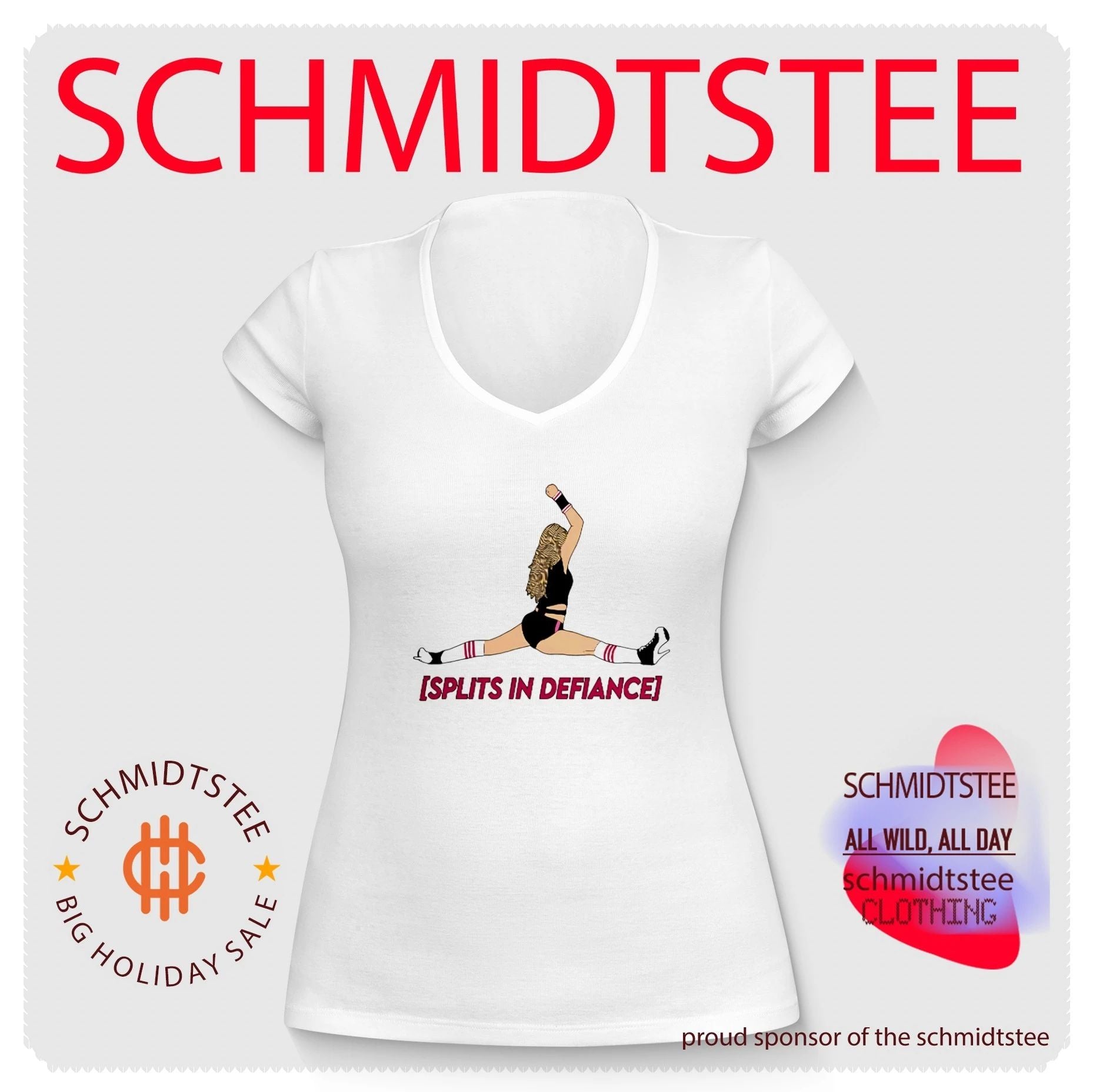 Splits in Defiance cheerleader dance cheer shirt