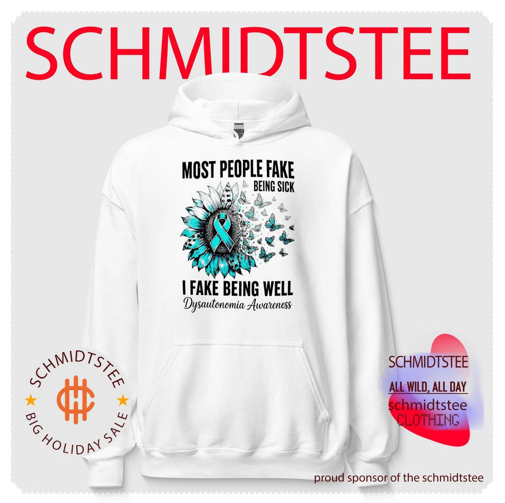 Most people fake being sick I fake being well Dysautonomia Awareness Ribbon shirt