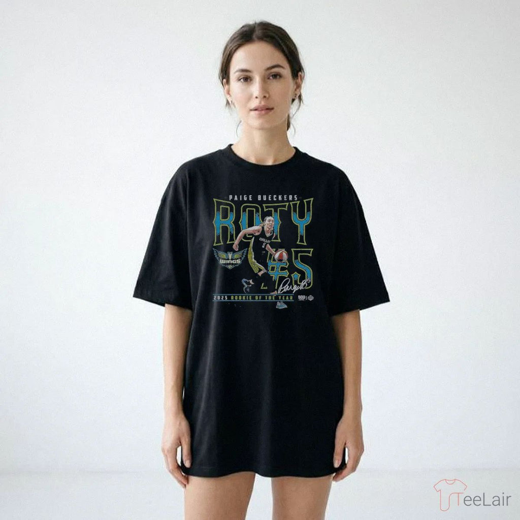 Paige Bueckers Dallas Wings 2025 ROTY WHT Shirt