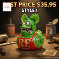 Rat Fink 63rd Anniversary Green Rubber Duck