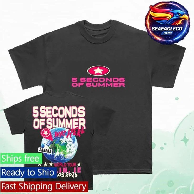 5 Seconds Of Summer Everyone’s A Star! Dublin Event Two Sided Shirt