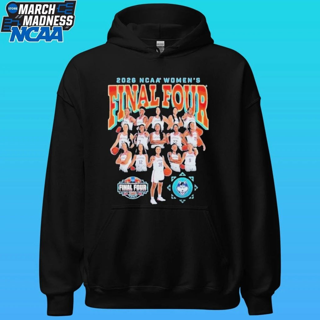 Uconn Huskies Ncaa Women’s Basketball Final Four 2026 March Madness All Team Shirt