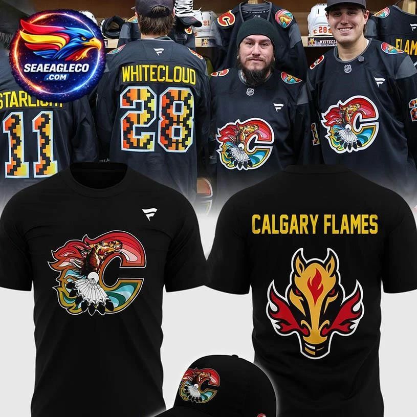 Calgary Flames Indigenous 2026 People Heritage Night Two Sided Shirt