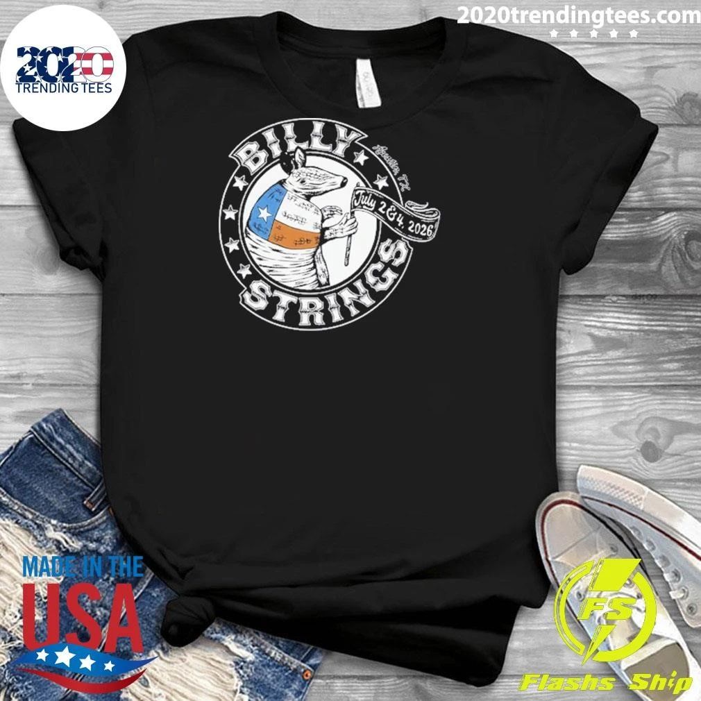 Billy Strings Austin City Limits July 2-4, 2026 Armadillo Tee Shirt