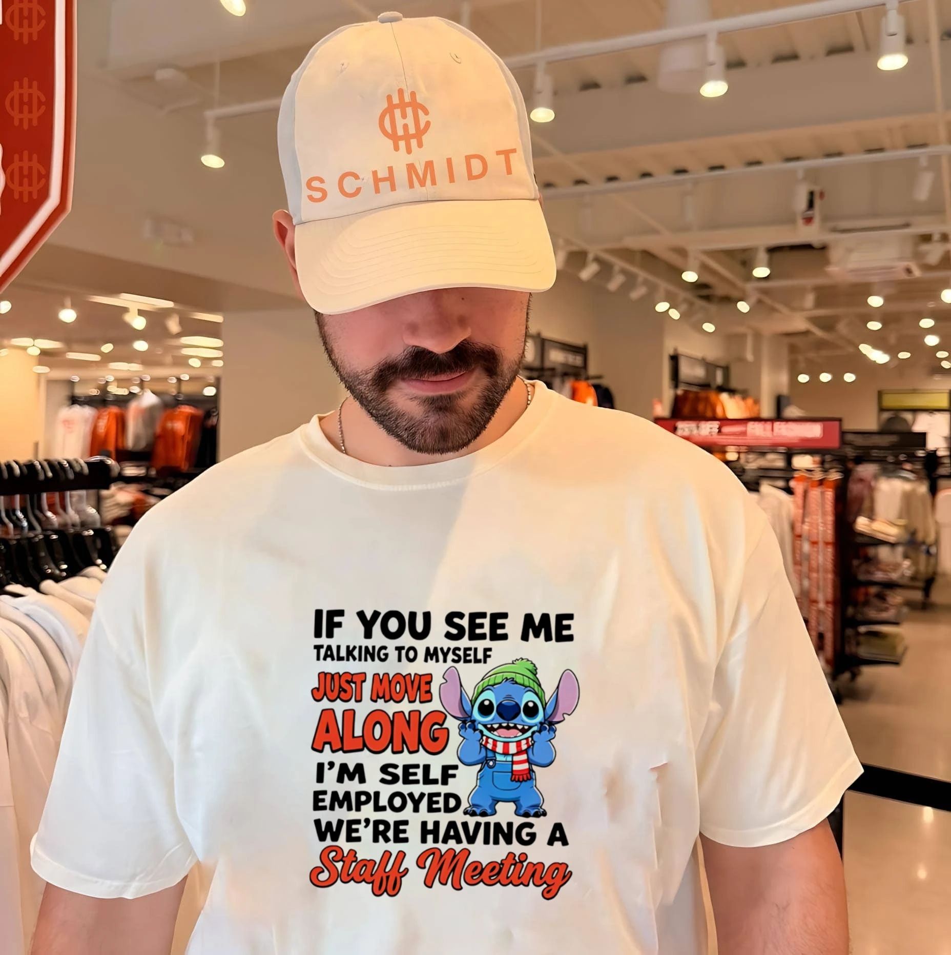 If You See Me Talking to Myself Just Move Along I’m Self Employed Staff Meeting shirt