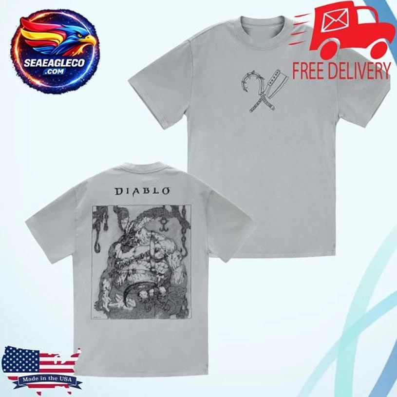 Blizzard Gear Diablo Butcher Sketch Grey Two Sided Shirt