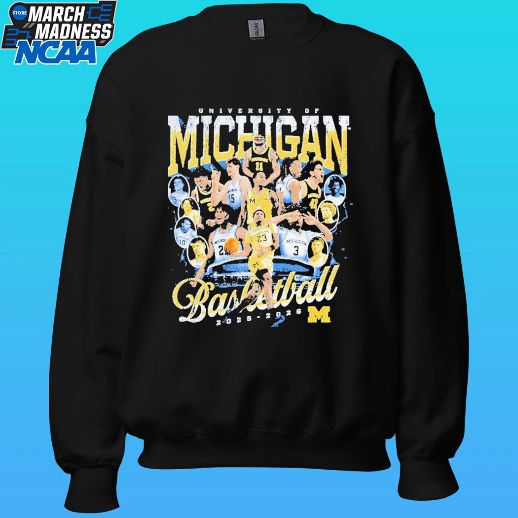 University Of Michigan Wolverines Men’s Basketball Team 2025-2026 Shirt