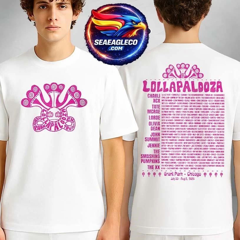 Lollapalooza 2026 Lolla Guide Lineup Two Sided Shirt