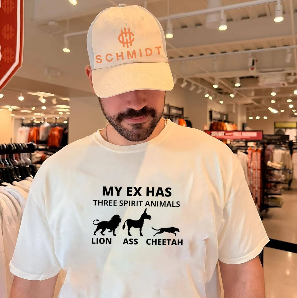 My ex has three spirit animals lion ass cheetah shirt