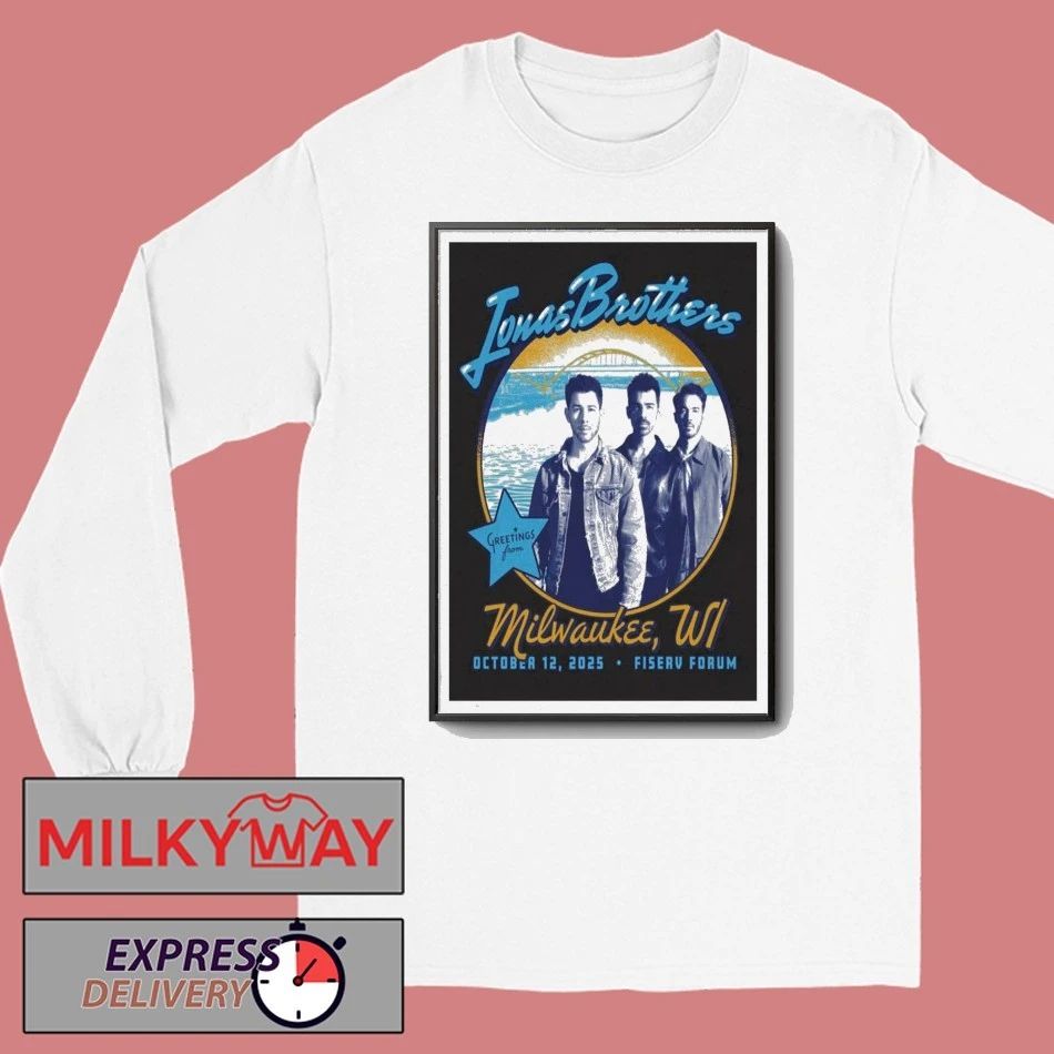 Jonas Brothers Oct 12 2025 Fiserv Forum. Milwaukee, WI Poster shirt