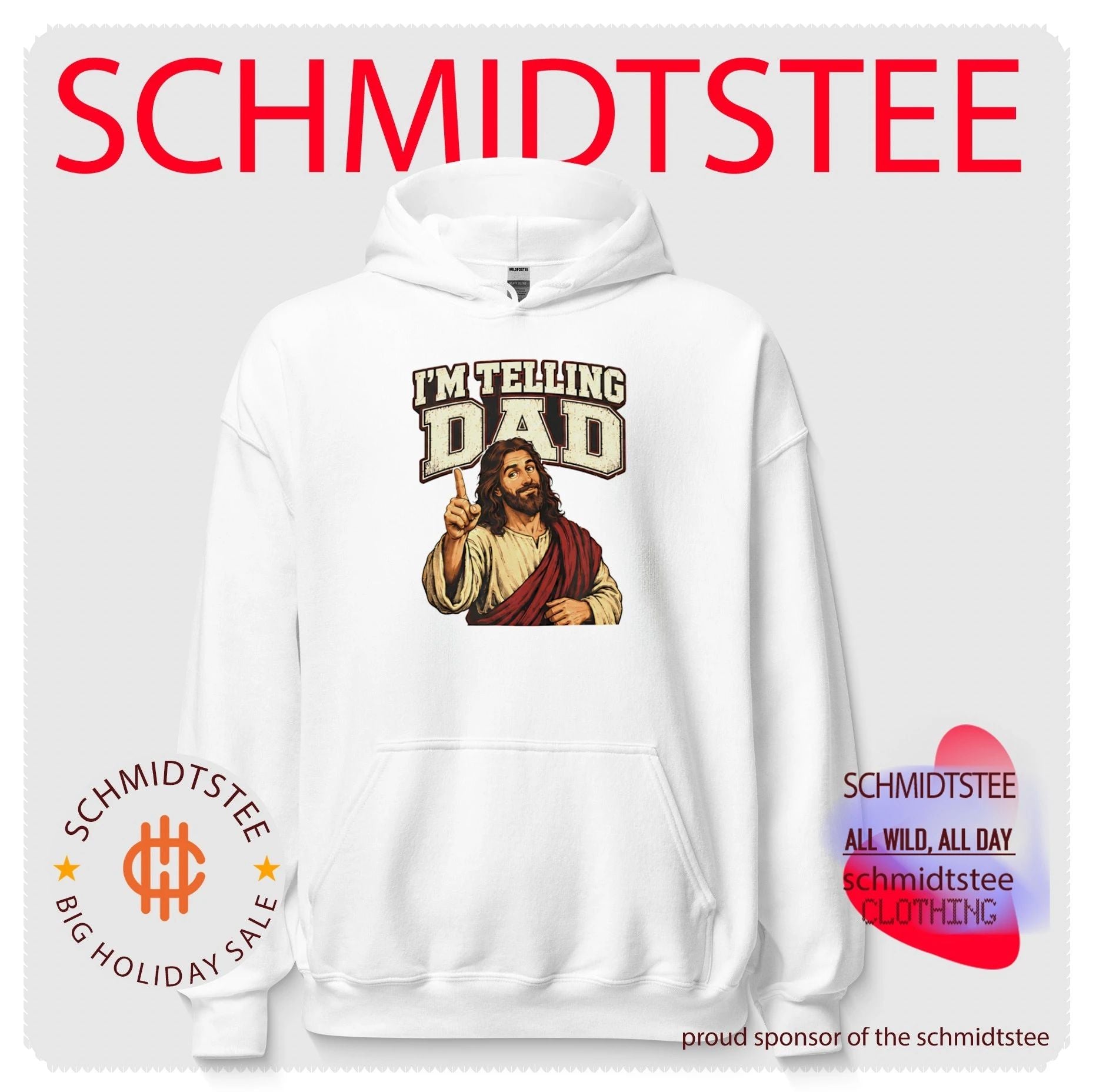 I’m Telling Dad Jesus funny religious Christian humor shirt