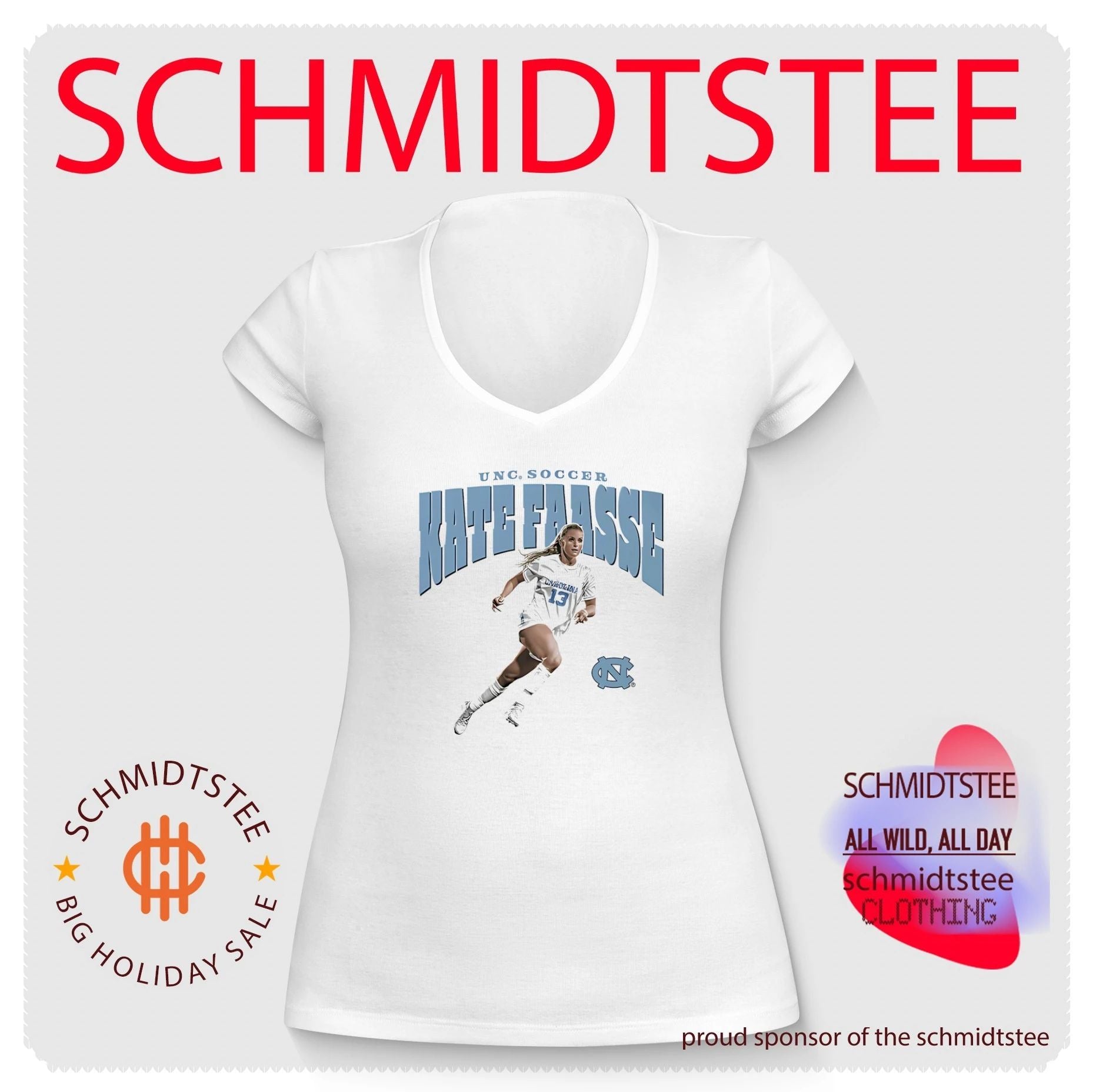 North Carolina Tar Heels Kate Faasse portrait shirt