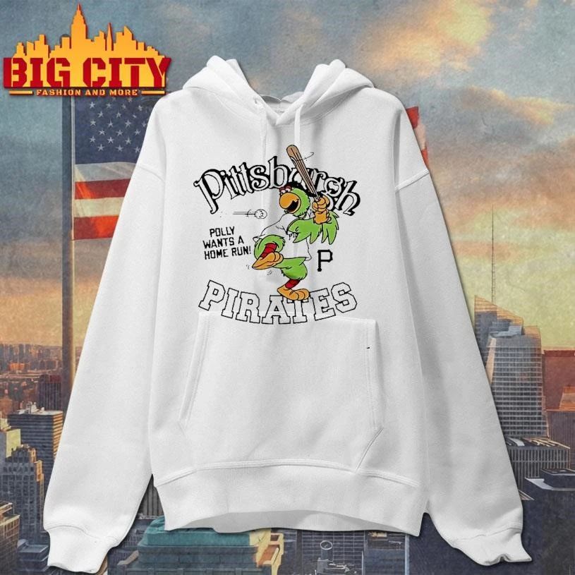 Pittsburgh Pirates Pirate Parrot Polly Wants A Home Run Mascot By Homage Baseball Shirt