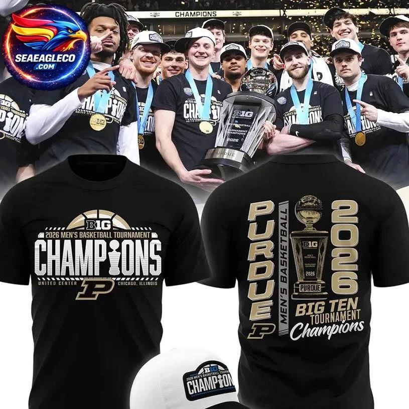Purdue Men’s Basketball 2026 Big Ten Tournament Champions Two Sided Shirt