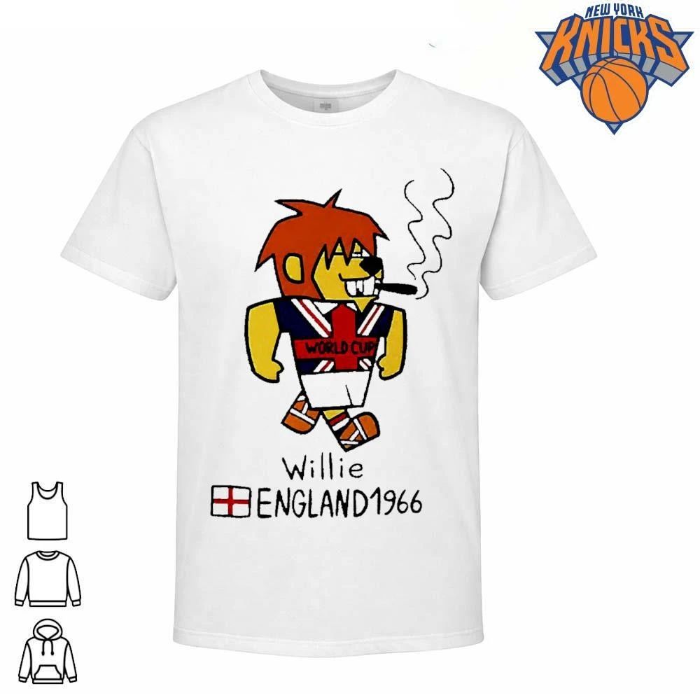 World Cup Willie England 1966 mascot cartoon smoking Cigar Soccer Tournament shirt