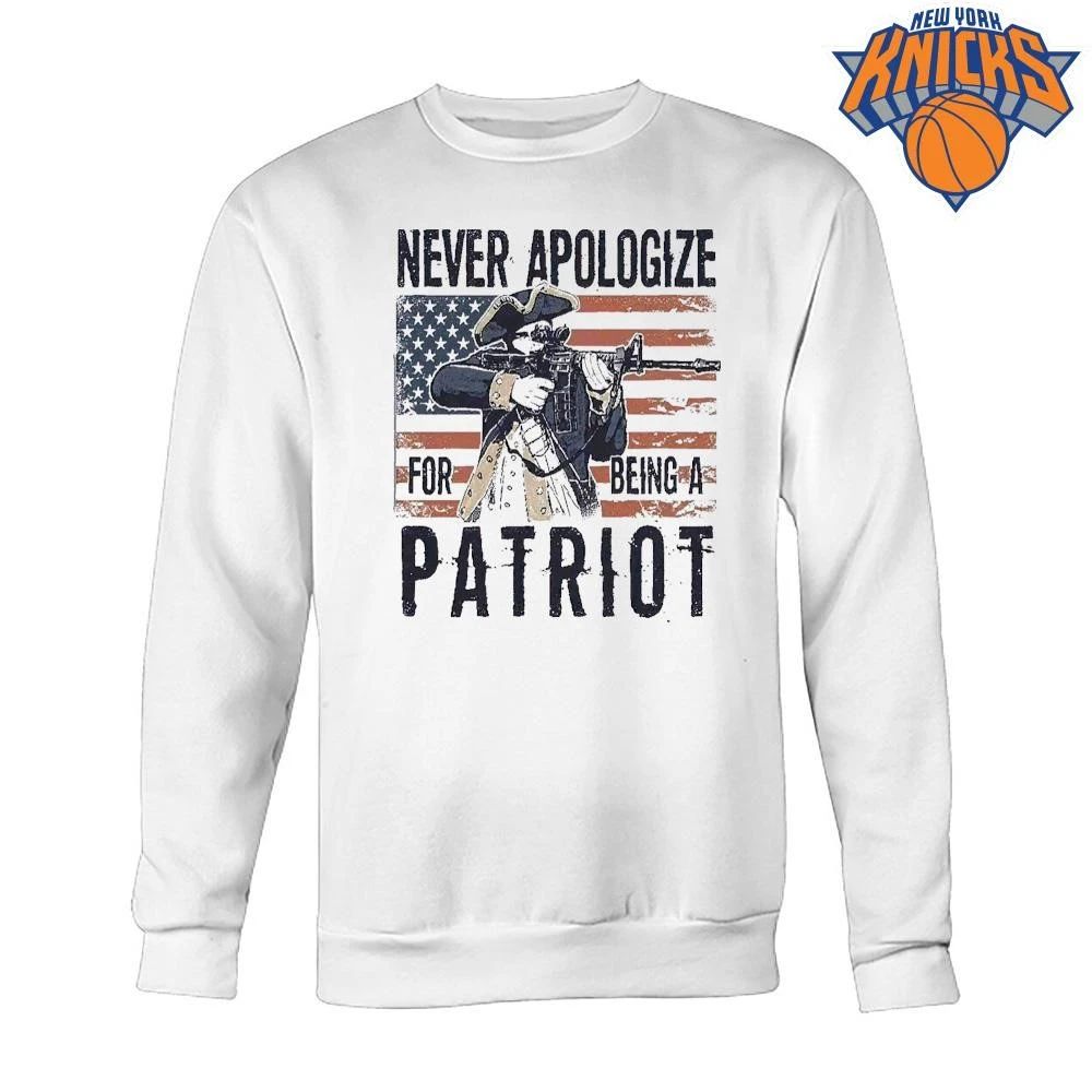 Revolutionary Soldier AR15 Rifle Never Apologize For Being A Patriot shirt
