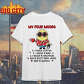 Minion My Four Moods I Need Coffee I Need A Nap I Need A Vacation Need Duct Tape Graphic Shirt