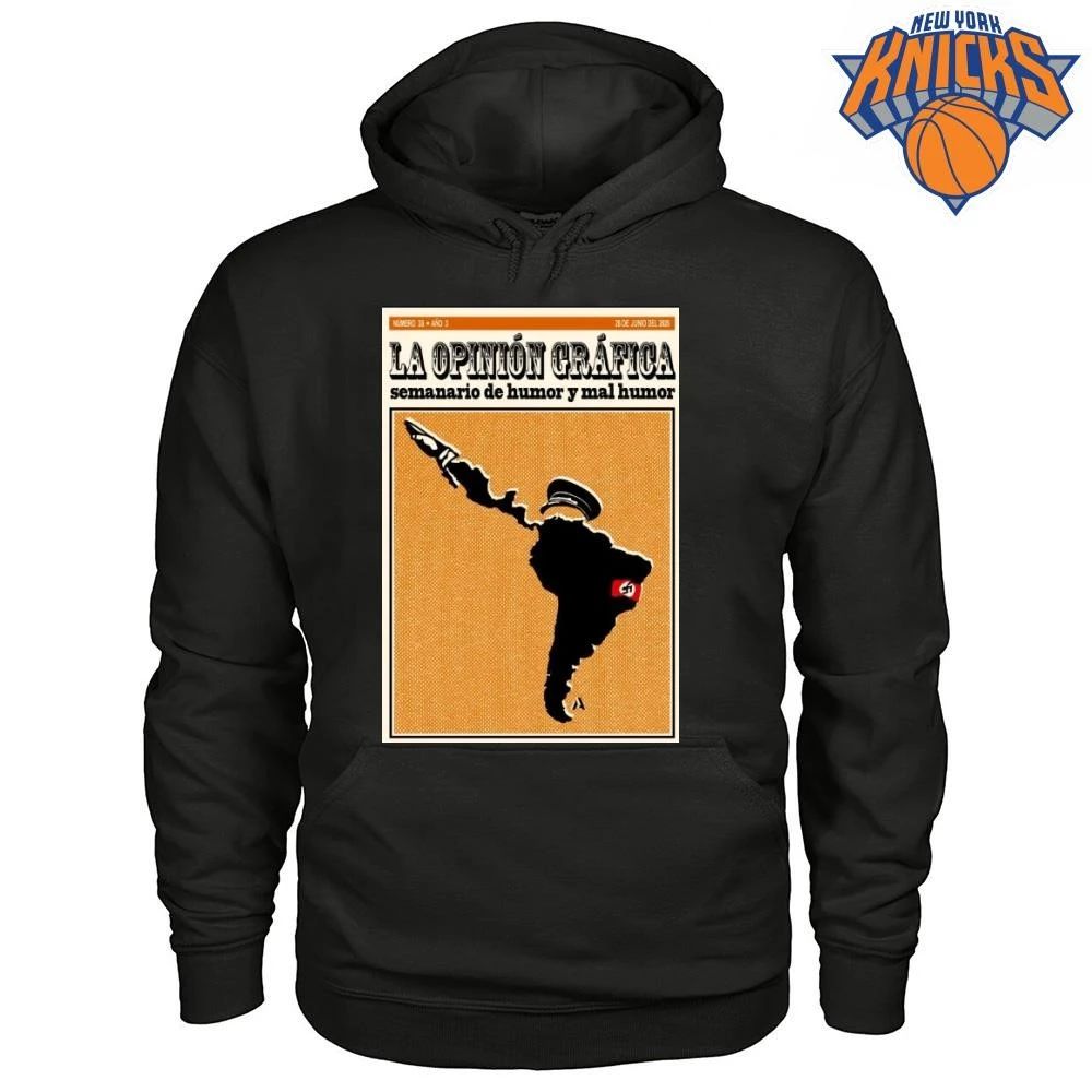 La Opinion Grafica South America Map Nazi Salute Satire Vintage Shirt
