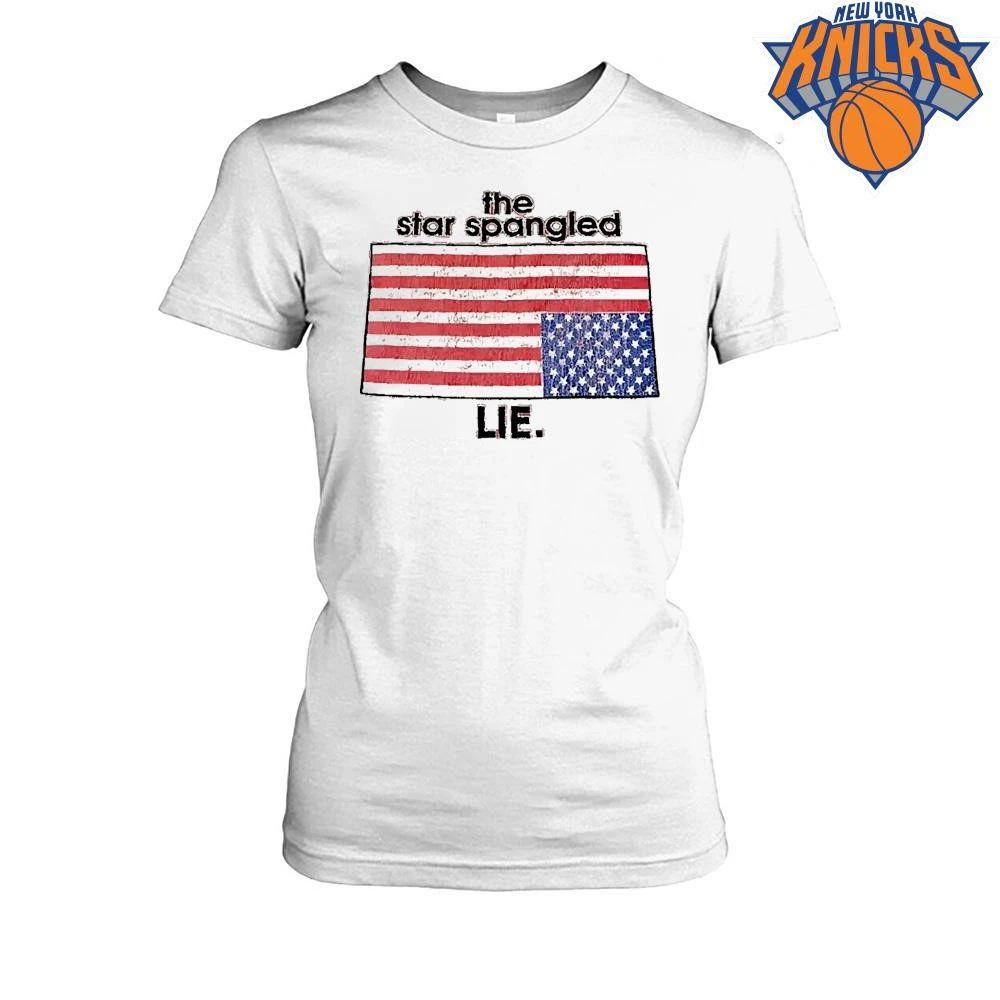 The Star Spangled Lie Political American flag shirt