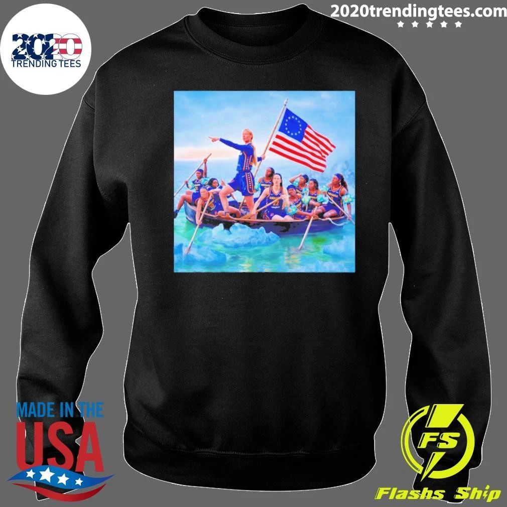 Sophie Cunningham x George Washington Washington Crossing the Delaware Indiana Fever Basketball Parody Shirt