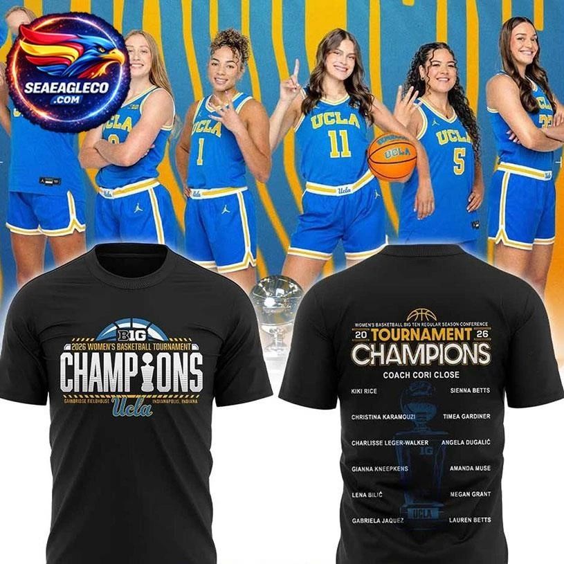 UCLA Bruins 2026 Big Ten Regular Season Conference Champions Two Sided Shirt