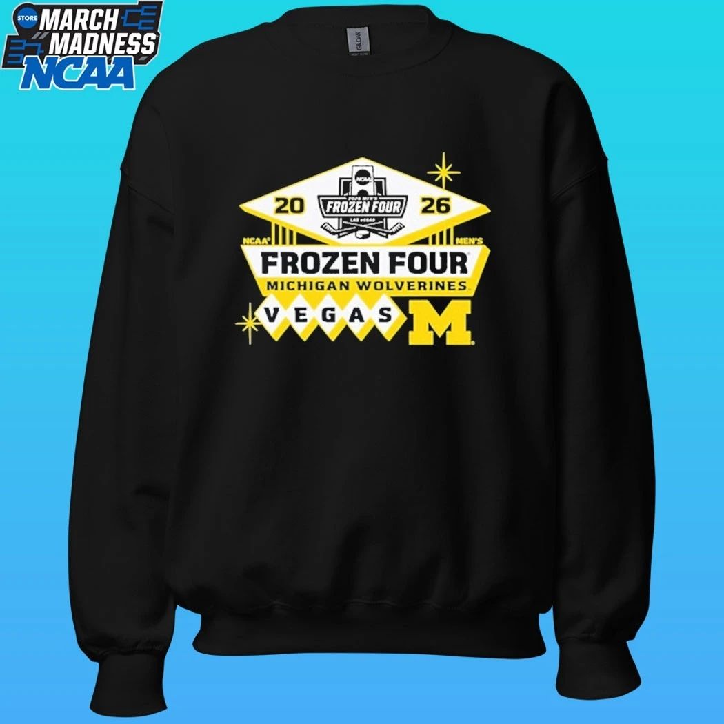Michigan Wolverines Men’s Hockey Frozen Four Vegas 2026 Shirt