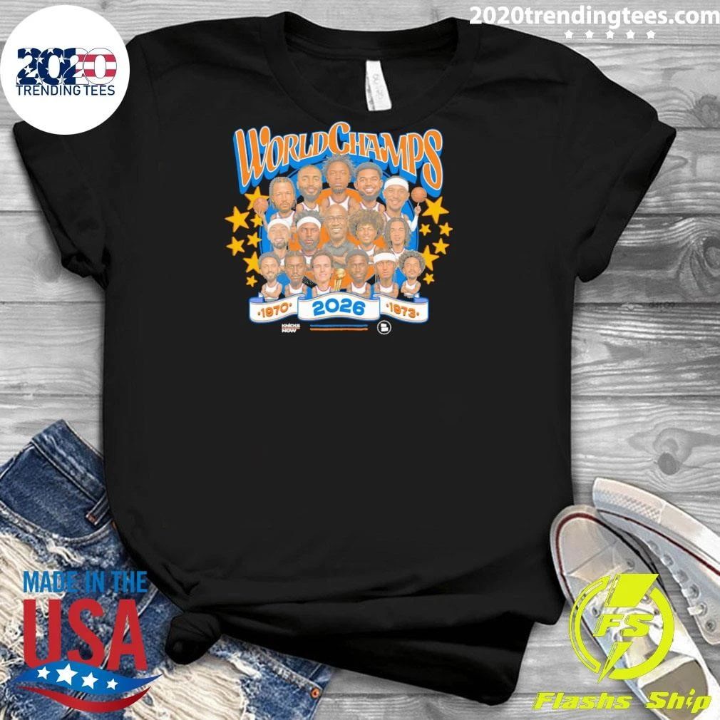 Oklahoma City Thunder 2026 World Champions Team Caricature Shirt
