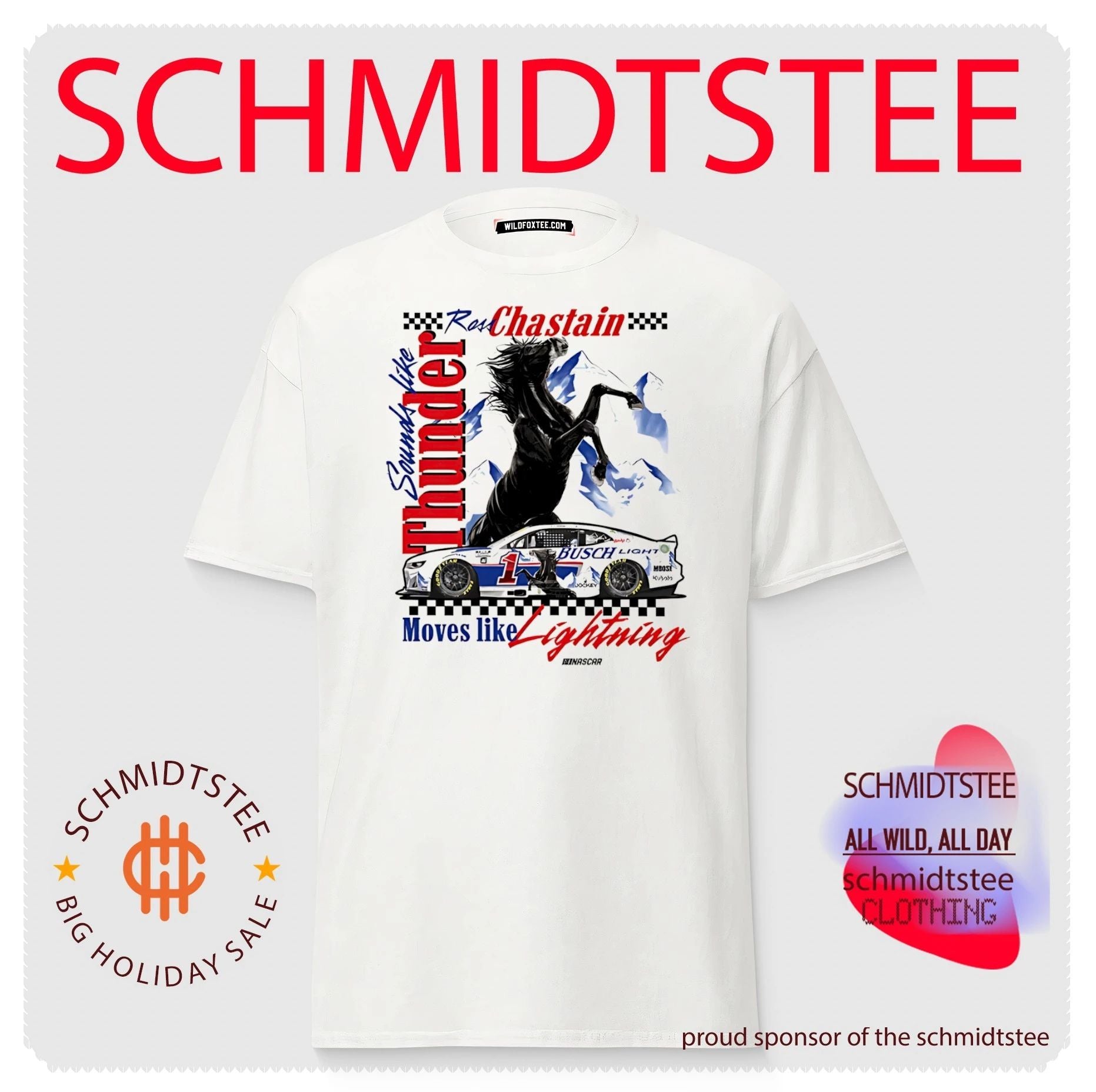 Ross Chastain no 1 Sounds like thunder moves like lightning shirt