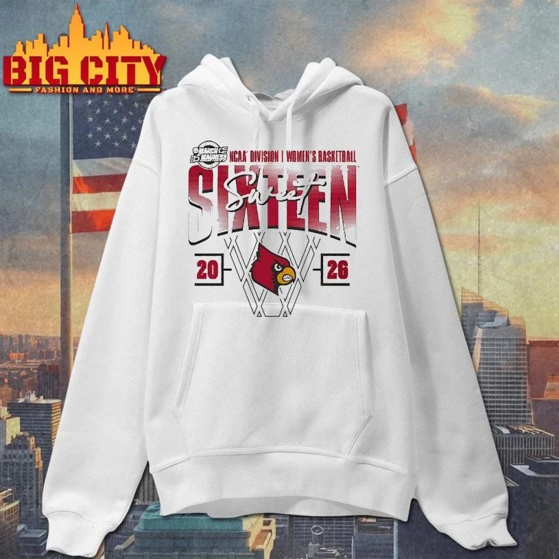 Louisville Cardinals Women’s 2026 NCAA Women’s Basketball Tournament March Madness Sweet 16 College Shirt