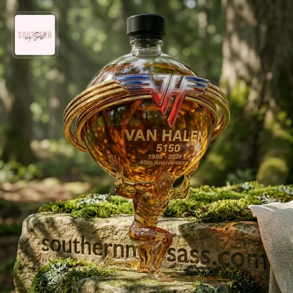 Van Halen 5150 40th Anniversary Collector’s Edition Atlas Whiskey Bottle