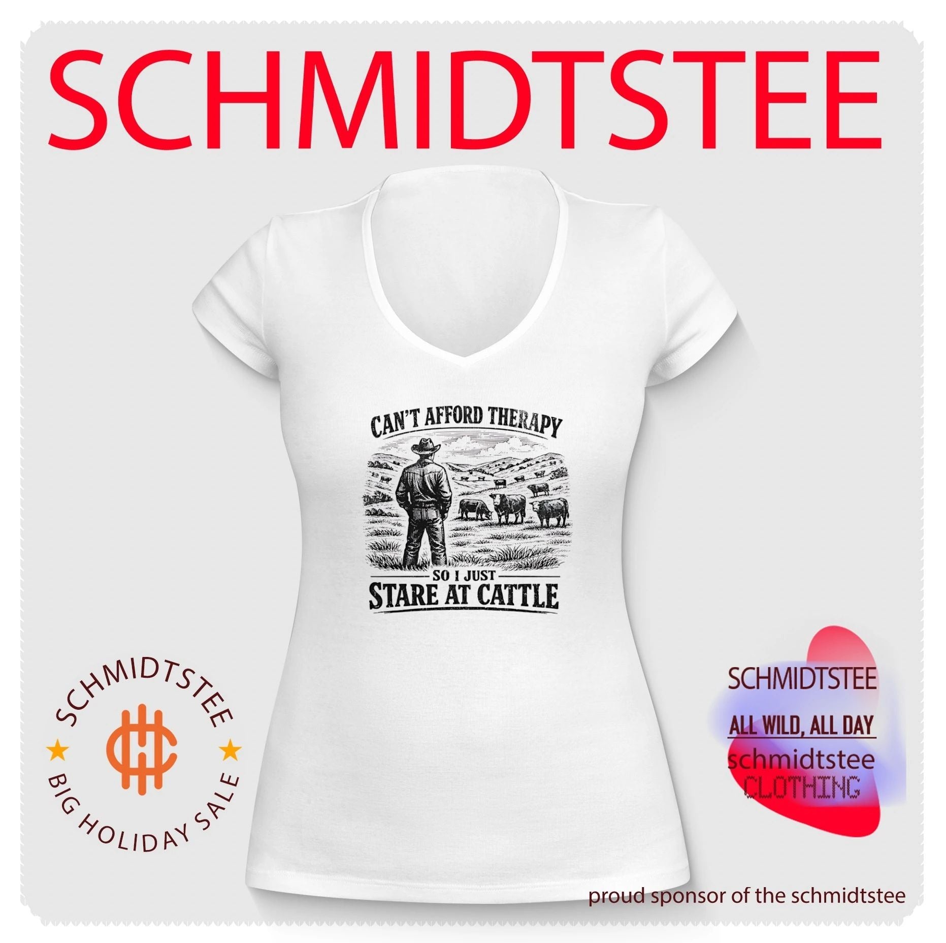 Cowboy Can’t Afford Therapy So I Just Stare at Cattle Vintage shirt