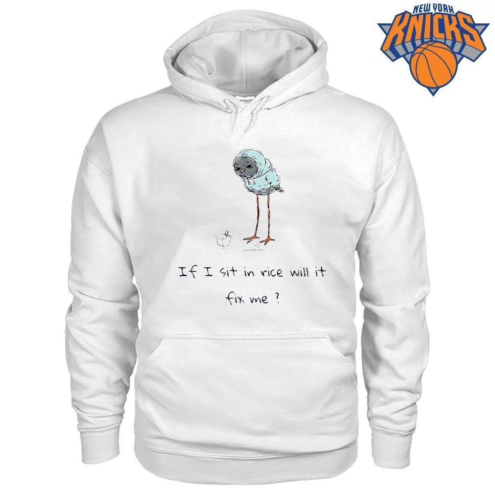 If I Sit in Rice Will It Fix Me Bird Meme shirt
