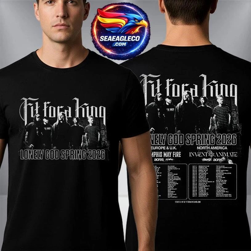 Fit For A King Lonely God Spring 2026 Schedule Tour Two Sided Shirt