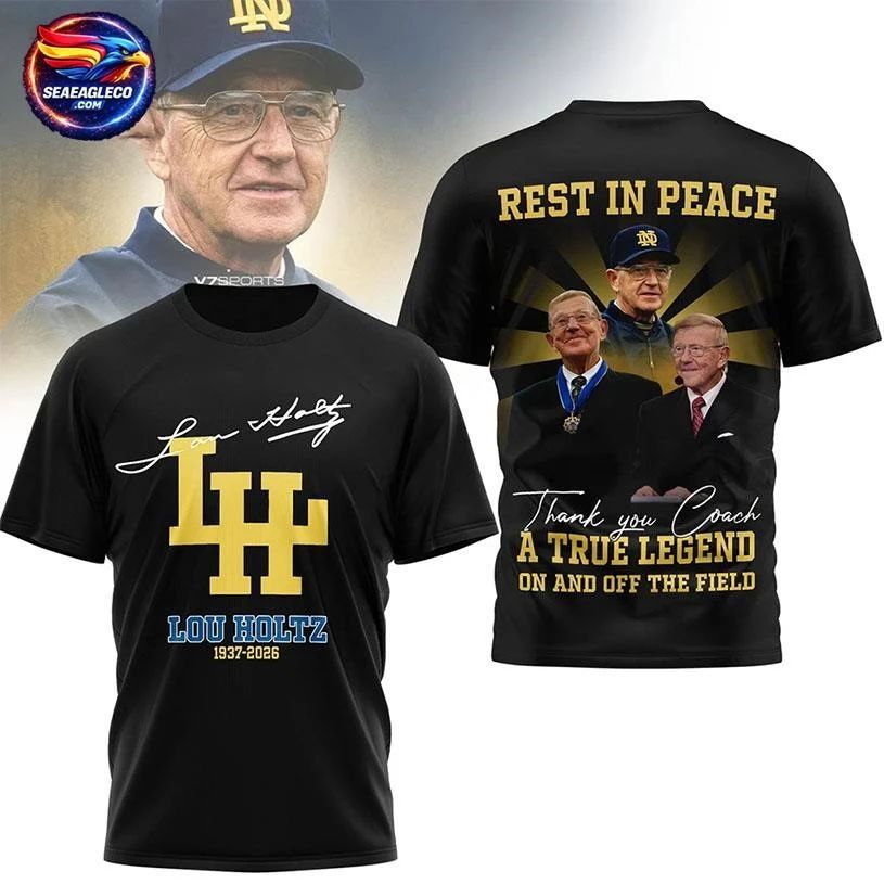Lou Holtz Memorial Tribute 2026 Rest In Peace Coach Legend Two Sided Shirt