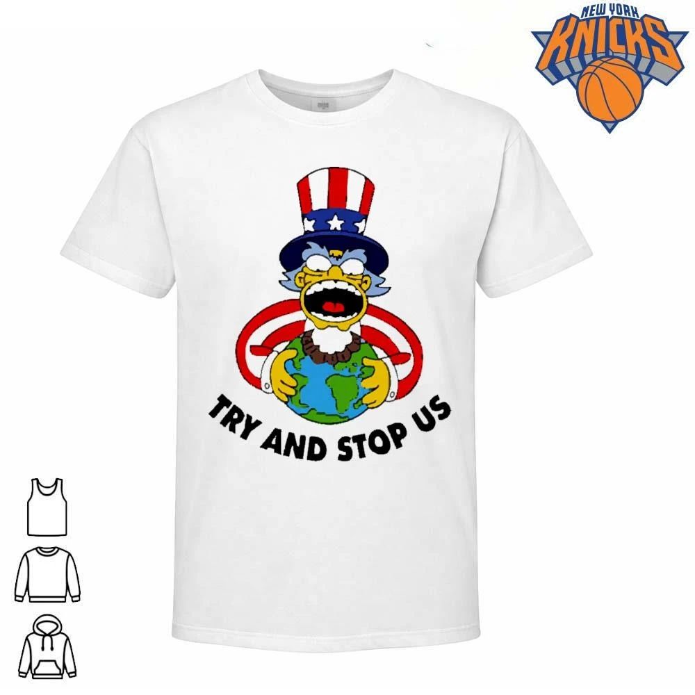 The Simpsons Try and Stop Us Uncle Sam Homer Earth World Domination Shirt