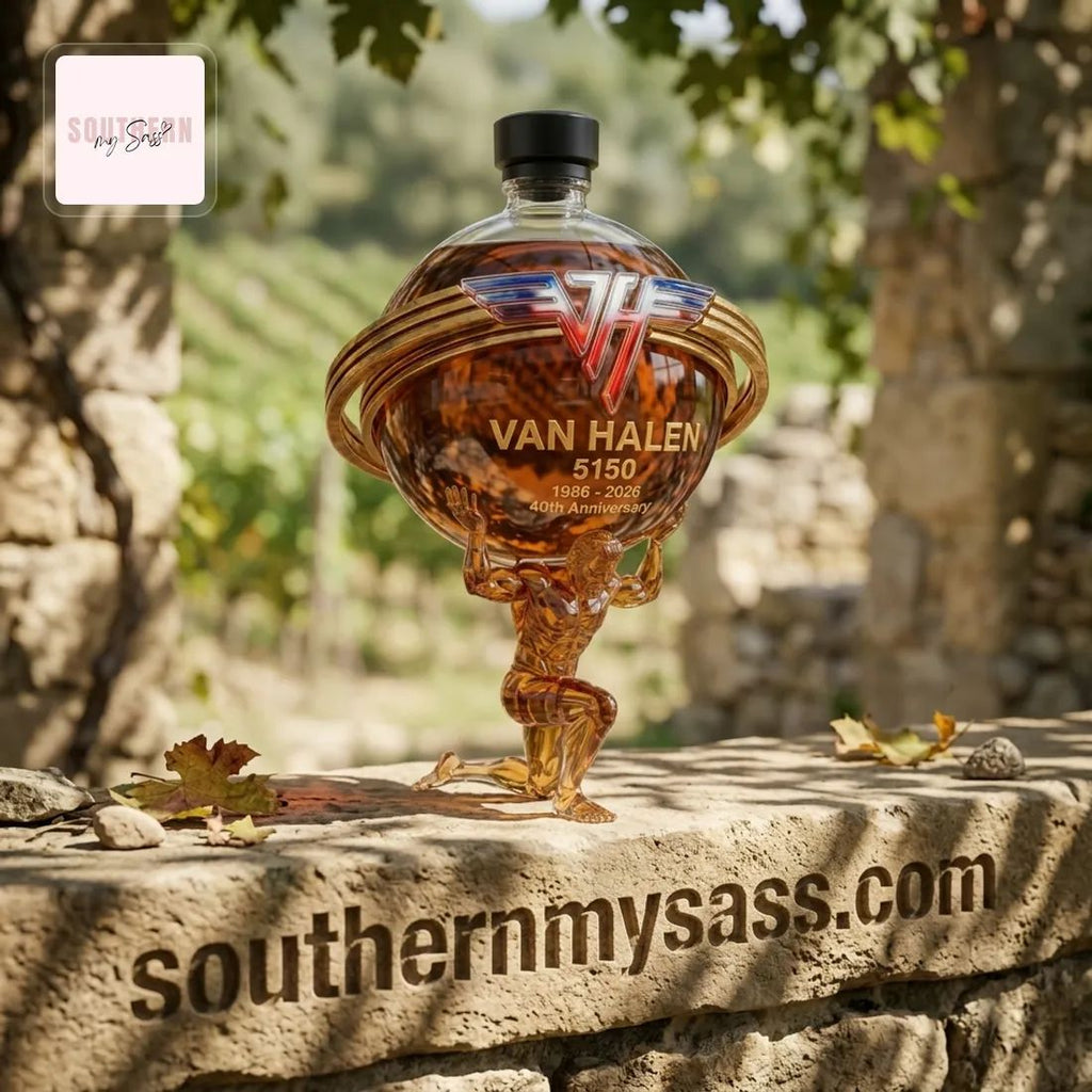 Van Halen 5150 40th Anniversary Collector’s Edition Atlas Whiskey Bottle