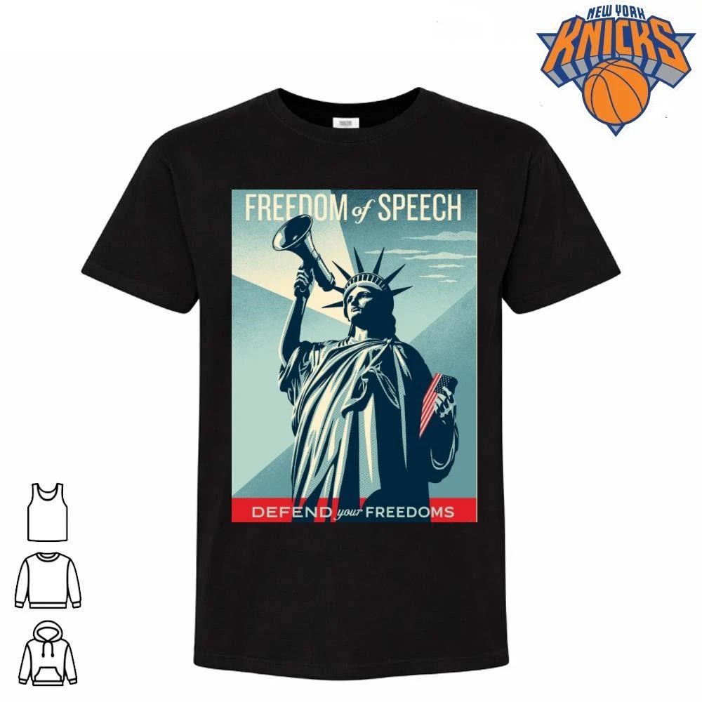 Freedom of Speech Statue of Liberty Defend Your Freedoms Shirt