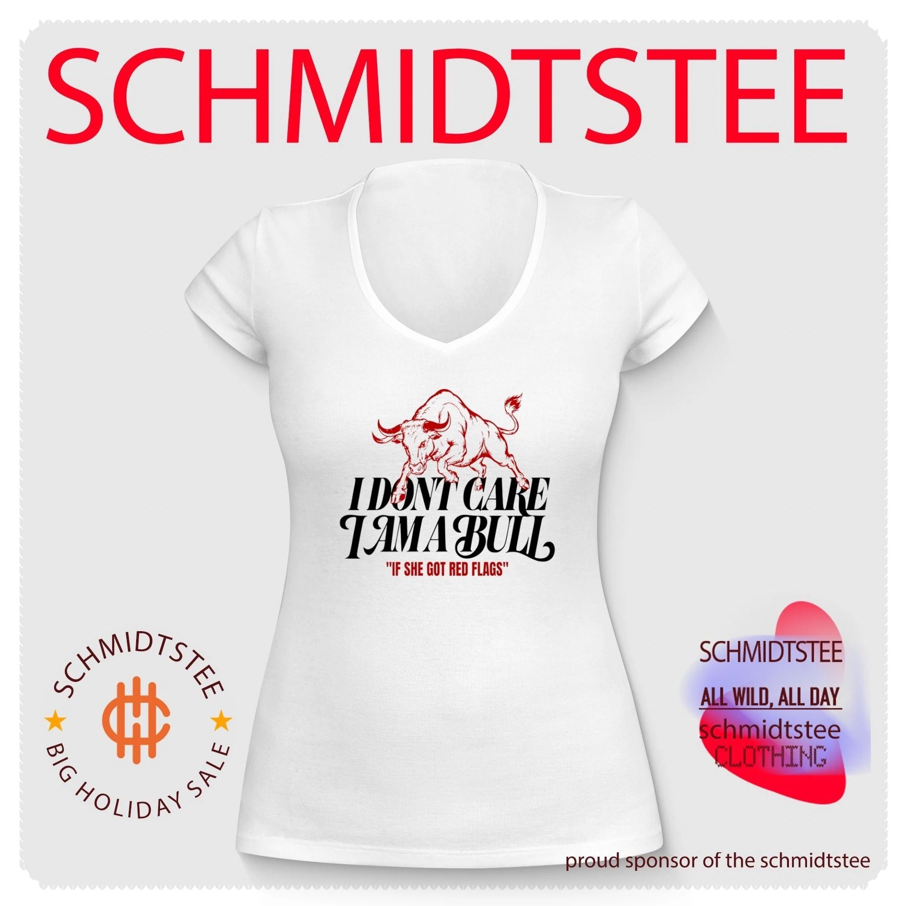 I Don’t Care I Am a Bull If She Got Red Flags shirt